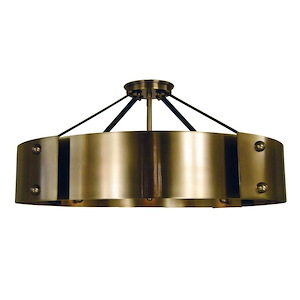 Lasalle - 8 Light Semi-Flush Mount-12 Inches Tall and 24 Inches Wide