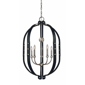 Urban Craftsman - 5 Light Dining Chandelier-36 Inches Tall and 24 Inches Wide