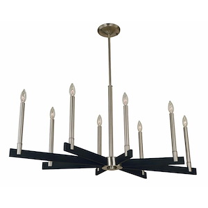 Jessica - 8 Light Dining Chandelier-18 Inches Tall and 40 Inches Wide