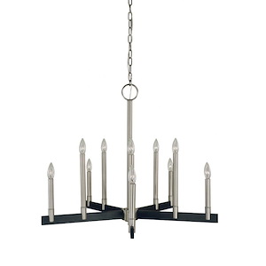 Jessica - 10 Light Dining Chandelier-27 Inches Tall and 32 Inches Wide