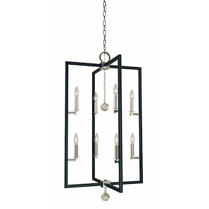 Minimalist Elegant - 8 Light Foyer Chandelier-38 Inches Tall and 22 Inches Wide