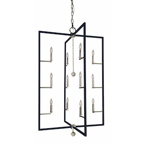 Minimalist Elegant - 12 Light Foyer Chandelier-50 Inches Tall and 32 Inches Wide