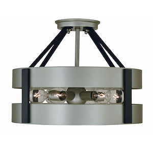 Orion - 6 Light Flush/Semi-Flush Chandelier-11 Inches Tall and 14 Inches Wide - 1214513