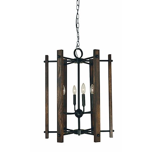 Modern Farmhouse - 6 Light Dining Chandelier-26 Inches Tall and 20 Inches Wide - 1214600