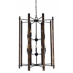 Modern Farmhouse - 10 Light Foyer Chandelier-45 Inches Tall and 32 Inches Wide - 1214691