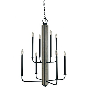 Loft - 8 Light Foyer Chandelier-38 Inches Tall and 29 Inches Wide - 1214847