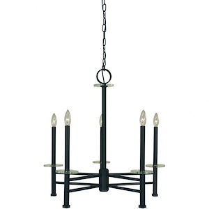 Metropolitan - 5 Light Dining Chandelier-26 Inches Tall and 26 Inches Wide