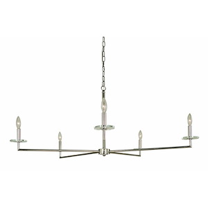 Muse - 5 Light Dining Chandelier-19 Inches Tall and 47 Inches Wide