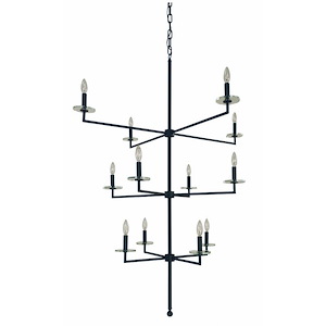 Muse - 12 Light Foyer Chandelier-55 Inches Tall and 39 Inches Wide - 1100380