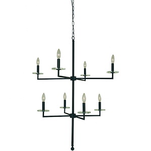 Muse - 8 Light Foyer Chandelier-40 Inches Tall and 31 Inches Wide