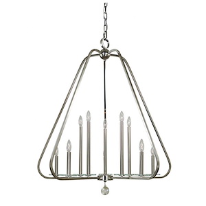 Triangulum - 10 Light Foyer Chandelier-42 Inches Tall and 38 Inches Wide - 1100582