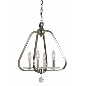 Triangulum - 4 Light Mini Chandelier-19 Inches Tall and 16 Inches Wide - 1100583