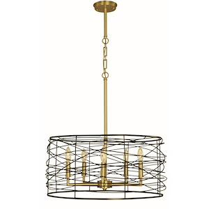 Boca - 5 Light Dining Chandelier-24 Inches Tall and 22 Inches Wide