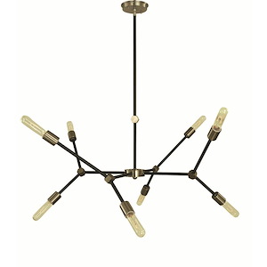 Kinetic - 8 Light Dining Chandelier-17 Inches Tall and 36 Inches Wide - 1100252