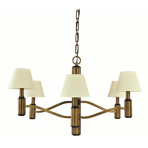 Hampton - 6 Light Dining Chandelier-19 Inches Tall and 30 Inches Wide