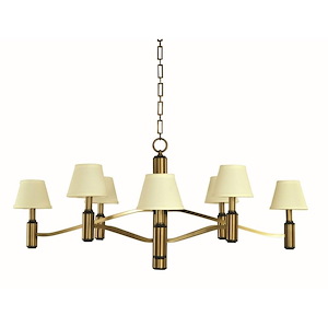 Hampton - 8 Light Dining Chandelier-19 Inches Tall and 40 Inches Wide