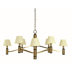 Hampton - 8 Light Dining Chandelier-19 Inches Tall and 40 Inches Wide - 1214604