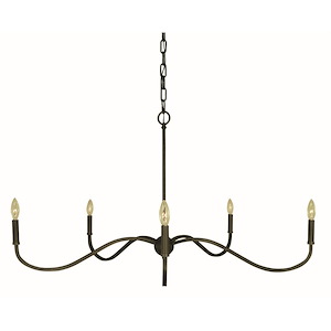 Heidelberg - 5 Light Dining Chandelier-22 Inches Tall and 45 Inches Wide