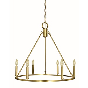 Midtown - 6 Light Dining Chandelier-24 Inches Tall and 26 Inches Wide