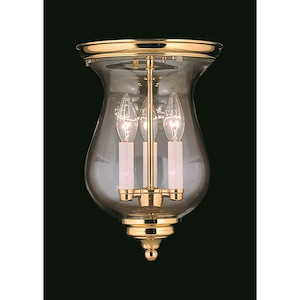 Jamestown - 3 Light Flush/Semi-Flush Mount-13 Inches Tall and 9 Inches Wide