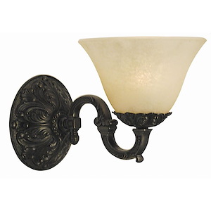Napoleonic - 1 Light Wall Sconce-6.5 Inches Tall and 6 Inches Wide