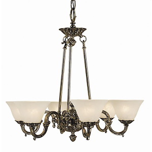 Napoleonic - 6 Light Dining Chandelier-26 Inches Tall and 28 Inches Wide - 1100410