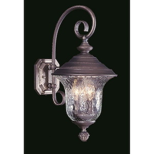 Carcassonne - 3 Light Outdoor Wall Mount-19 Inches Tall and 8.5 Inches Wide