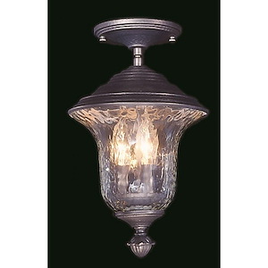 Carcassonne - 3 Light Outdoor Flush Mount-14 Inches Tall and 8.5 Inches Wide - 1099890