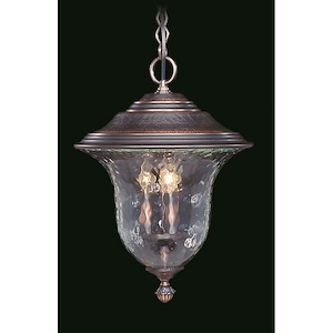 Carcassonne - 3 Light Outdoor Flush Mount-18 Inches Tall and 13.5 Inches Wide