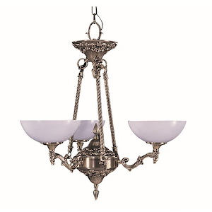 Napoleonic - 3 Light Dinette Chandelier-24 Inches Tall and 24 Inches Wide