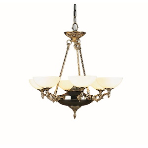 Napoleonic - 6 Light Dining Chandelier-28 Inches Tall and 28 Inches Wide - 1214606