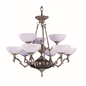 Napoleonic - 9 Light Dining Chandelier-30.5 Inches Tall and 32.5 Inches Wide - 1214854