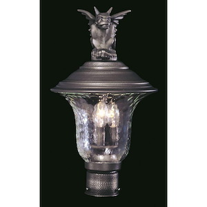 Carcassonne - 3 Light Outdoor Post Mount-19 Inches Tall and 10.5 Inches Wide