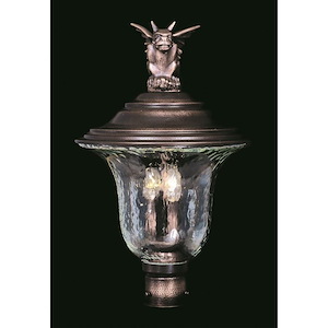 Carcassonne - 3 Light Outdoor Post Mount-22 Inches Tall and 13.5 Inches Wide