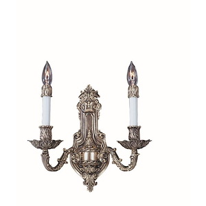 Napoleonic - 2 Light Wall Sconce-15.5 Inches Tall and 14 Inches Wide