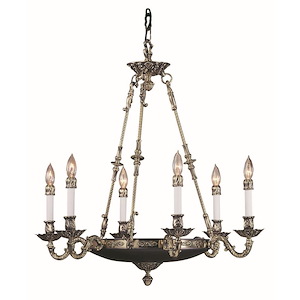 Napoleonic - 6 Light Dining Chandelier-30 Inches Tall and 29 Inches Wide - 1214701