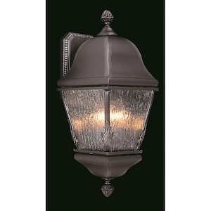 Coeur De Lion - 3 Light Outdoor Wall Mount-18.5 Inches Tall and 8 Inches Wide