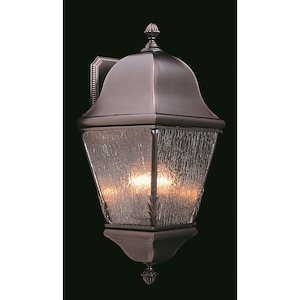 Coeur De Lion - 3 Light Outdoor Wall Mount-23 Inches Tall and 9.5 Inches Wide