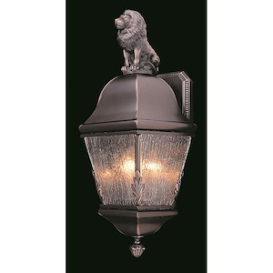 Coeur De Lion - 3 Light Outdoor Wall Mount-21 Inches Tall and 8 Inches Wide
