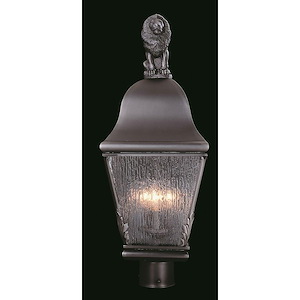 Coeur De Lion - 3 Light Outdoor Post Mount-24 Inches Tall and 9.5 Inches Wide - 1099920