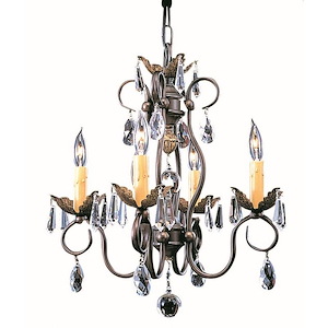 Liebestraum - 4 Light Mini Chandelier-17 Inches Tall and 15 Inches Wide