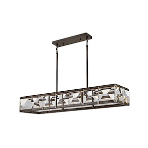 Jolie - 72W LED large Linear Chandelier In Glam Style-6.75 Inches Tall and 45.25 Inches Wide