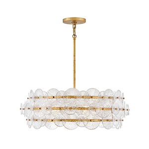 Rene - 84W 6 LED Medium Chandelier In Glam Style-10.5 Inches Tall and 28.5 Inches Wide - 1309048