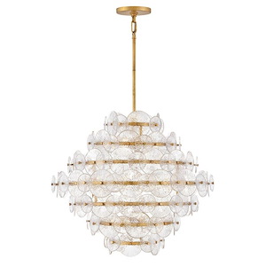 Rene - 80W 16 LED Medium Chandelier In Glam Style-26 Inches Tall and 28.5 Inches Wide - 1309049