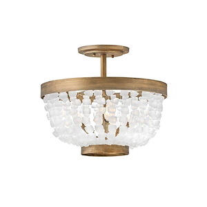 Dune - 20W 4 LED Medium Semi-Flush Mount In Coastal Style-14 Inches Tall and 16 Inches Wide