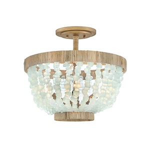 Dune - 20W 4 LED Medium Semi-Flush Mount In Coastal Style-14 Inches Tall and 16 Inches Wide