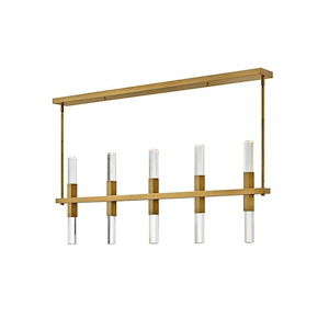 Cecily - 700W 10 LED Linear Chandelier In Modern Style-19.5 Inches Tall and 54 Inches Wide