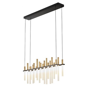 Echo - 56W LED Large Linear Chandelier In Modern Style-18 Inches Tall and 38.75 Inches Wide - 1309064