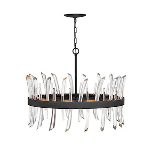 Revel-Eight Light Medium Chandelier in Modern Style-28 Inches Wide by 17.25 Inches Tall