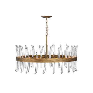Revel-Ten Light Large Chandelier in Modern Style-36.25 Inches Wide by 18.5 Inches Tall